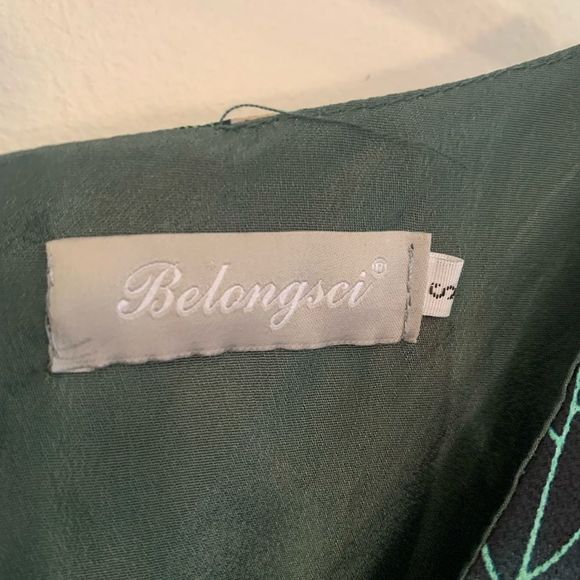 [Belongsci] Tropical Leaf Print Dress - Size Small - Picture 4 of 4